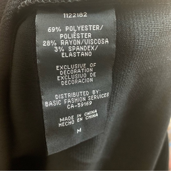 Mario Serrani Dress Women’s Medium black Ribbed Short Sleeve - Picture 4 of 4